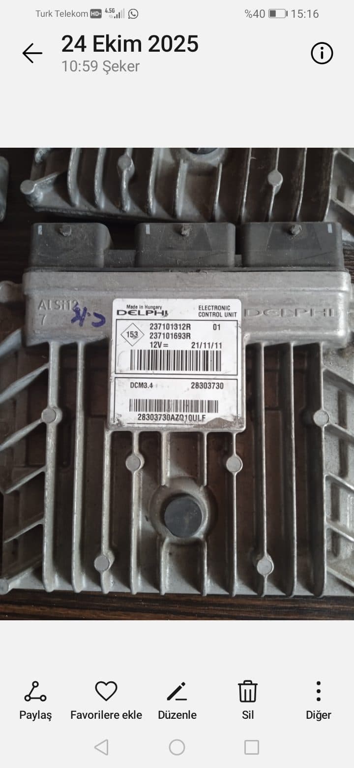 237101312R 237101693R DCM 3.4 RENAULT MOTOR BEYNİ - 237101312R 237101693R dcm 3.4 - Görsel 1