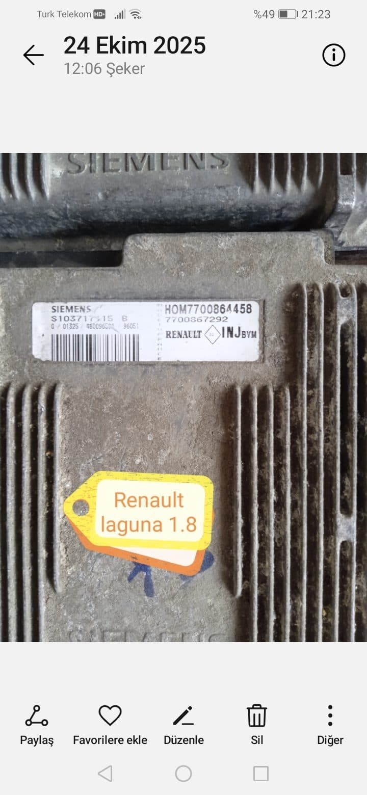 HOM7700864458 RENAULT LAGUNA 1.8 MOTOR BEYNİ - HOM7700864458 - Görsel 1
