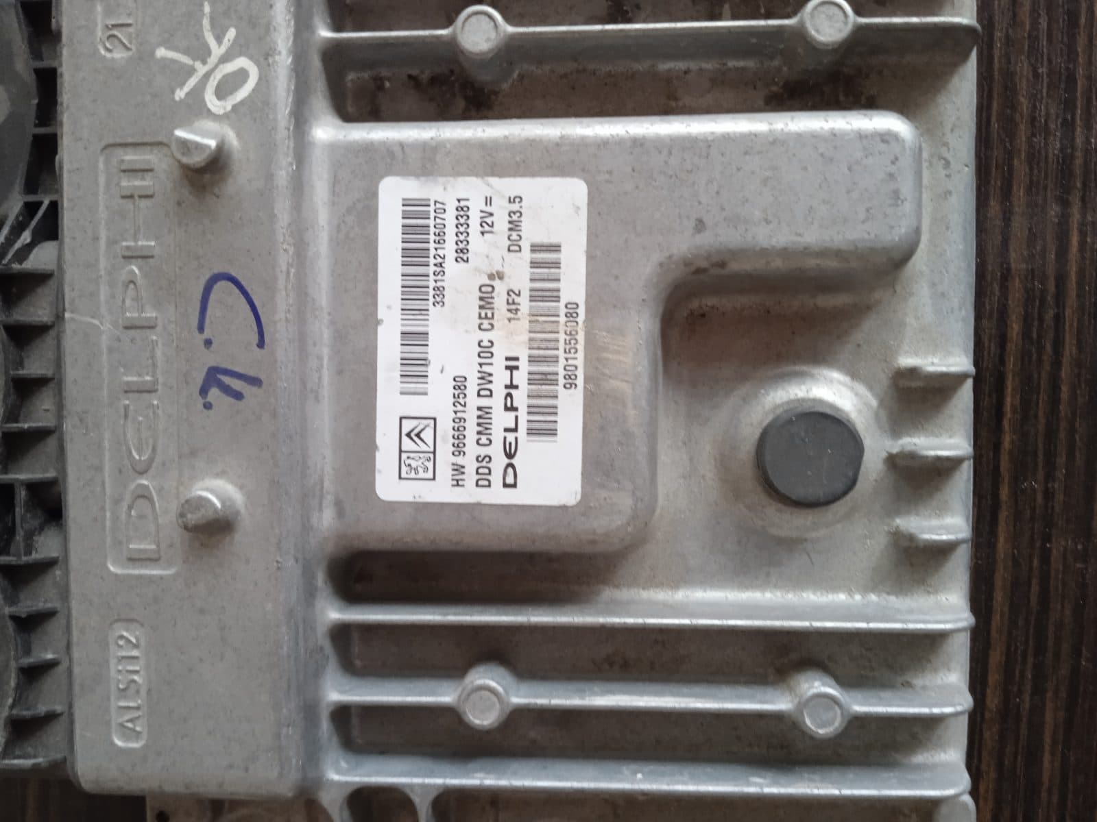 9666912580 DDS CMM DW10C CEMO PEUGEOT - 9811994280 HW 9666912580 28456879 DDS CMM DW10C CEMO ENGINE CONTROL UNIT ECU DELPHI FOR FIAT SCUDO / PEUGEOT PARTNER - Görsel 1