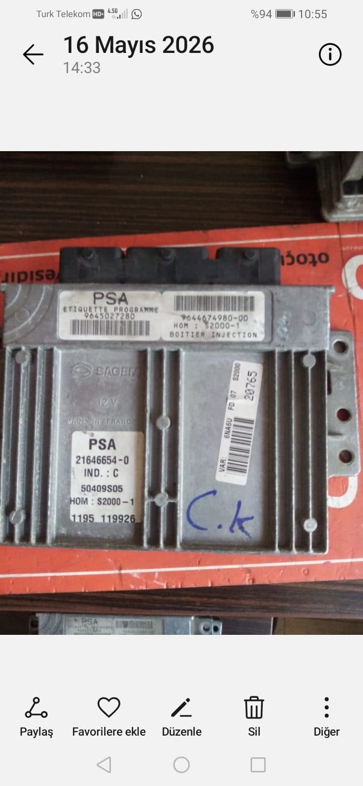Peugeot motor beyni - S2000 1 - Görsel 1