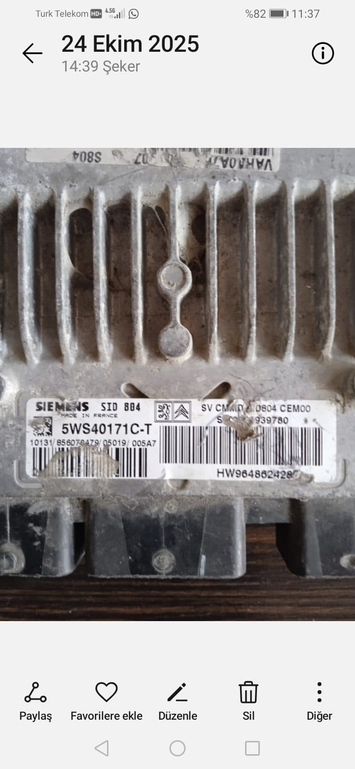Peugeot citroen motor beyni - 5ws40171c t - Görsel 1