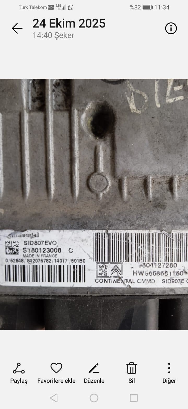 Peugeot citroen motor beyni - S180123008c - Görsel 1