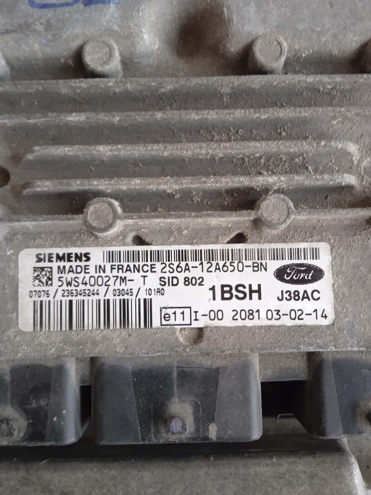 2S6A-12A650-BL 5WS40027K-T SID 802 FORD MOTOR BEYNİ - 2S6A-12A650-BL 5WS40027K-T SID 802 - Görsel 1