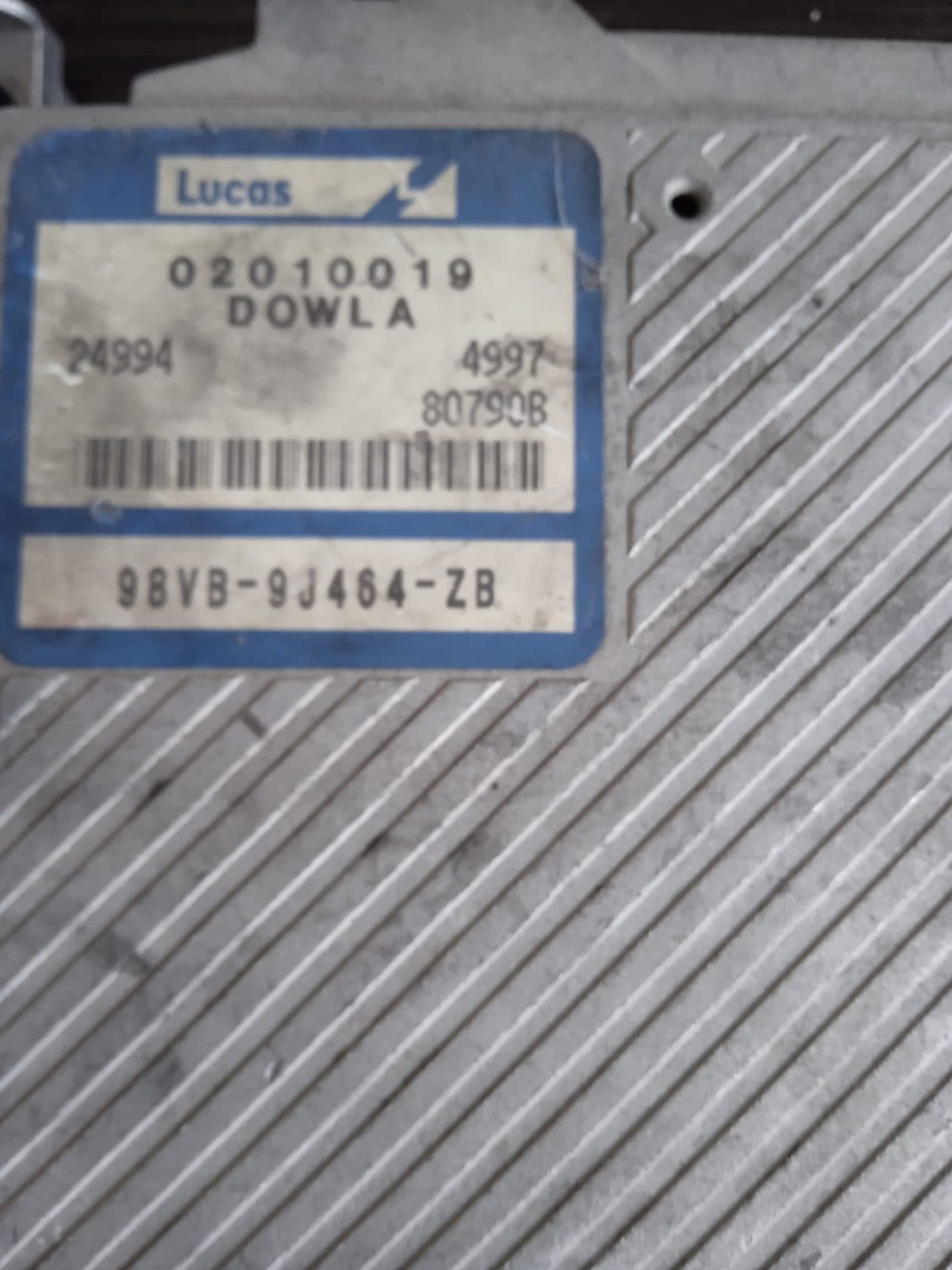 98VB 9J464 ZB 02010019 Ford Transit Motor ECU Engine Module Unit 86080 Lucas - 98VB 9J464 ZB 02010019 - Görsel 1