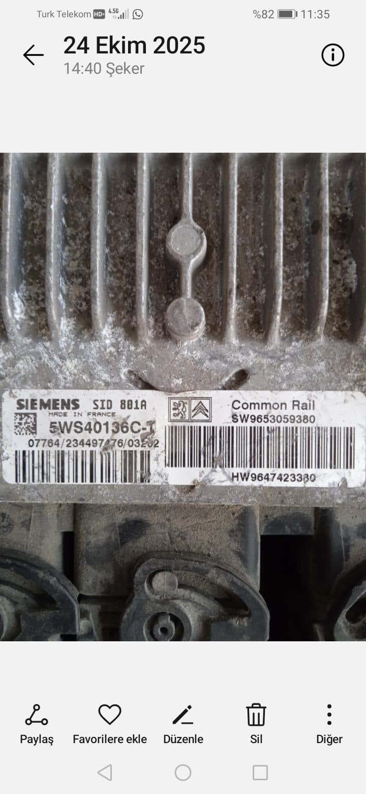 Peugeot motor beyni - 5ws40136c-t - Görsel 1
