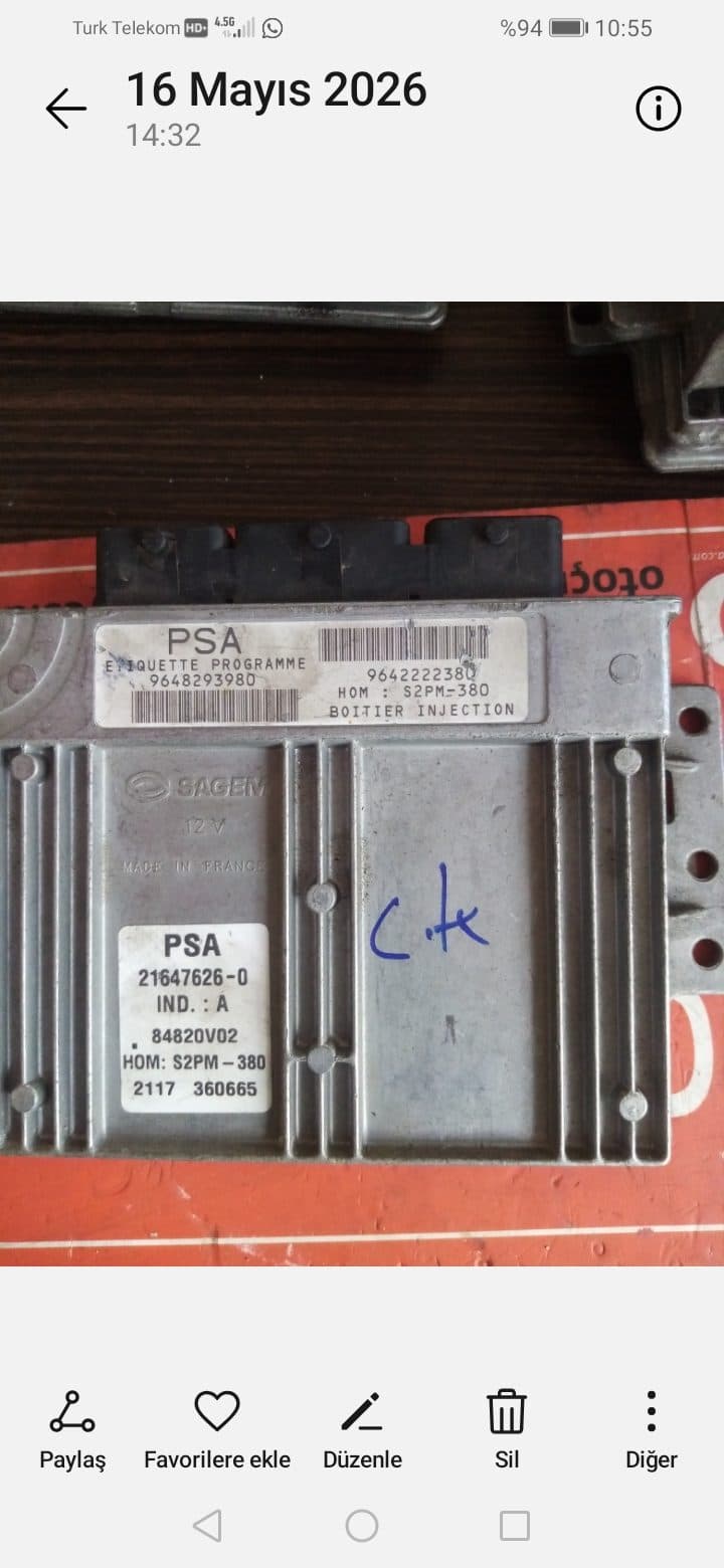 Peugeot motor beyni - S2000 380 - Görsel 1
