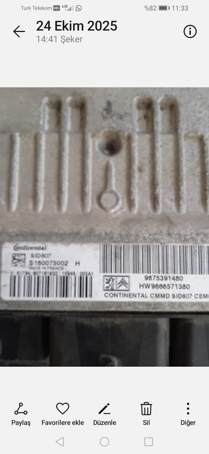 Pejo citroen motor beyni - S180075002h - Görsel 1