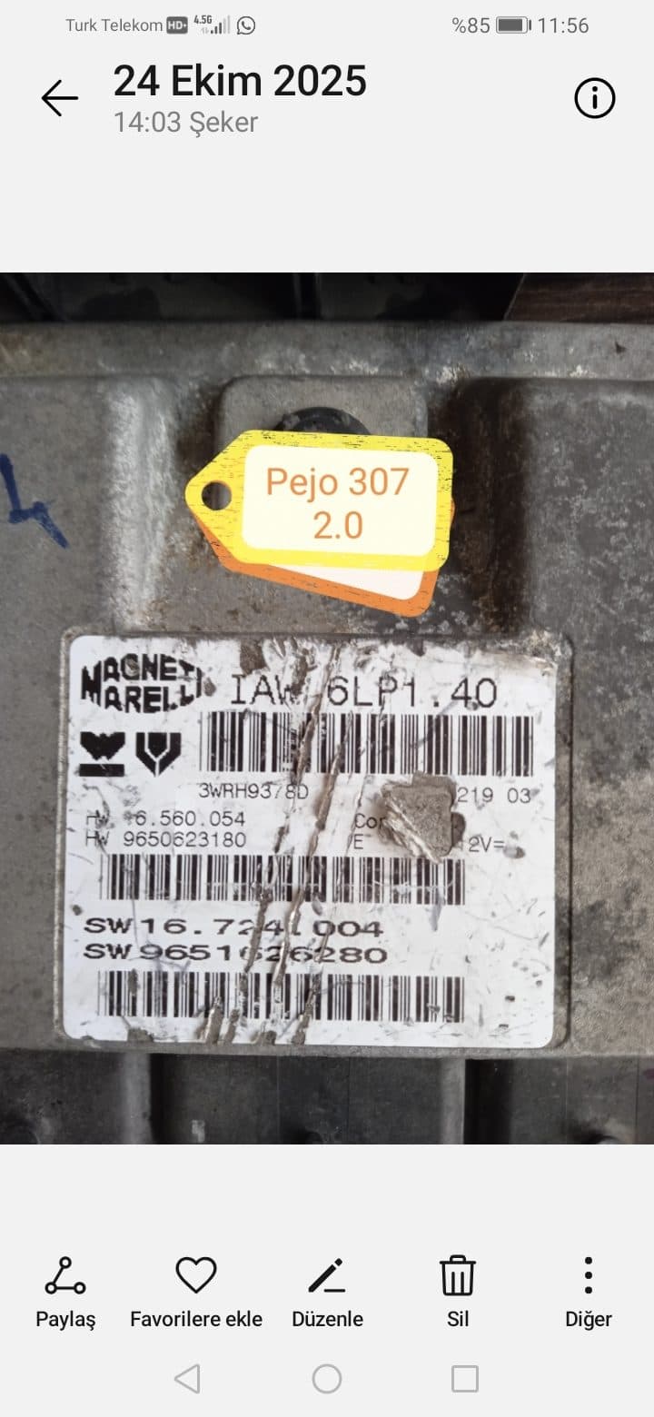 IAW 6LP1 40 9650623180 9651626280 CITROEN PEUGEOT MOTOR BEYNİ - IAW 6LP1 40 - Görsel 1