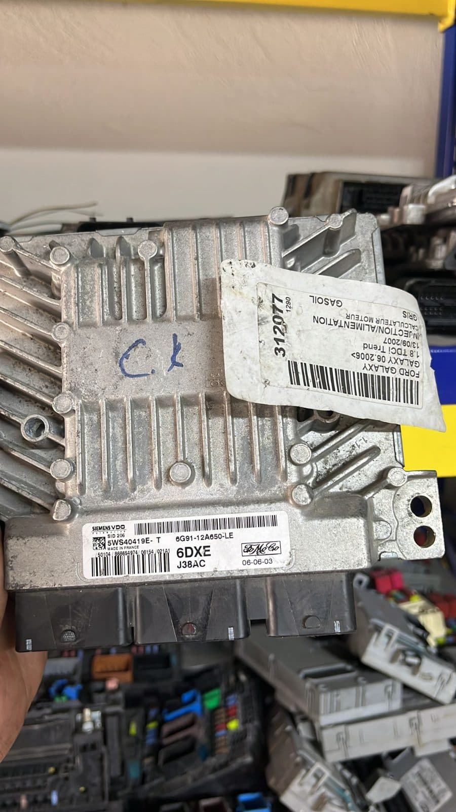 6G91-12A650-LE 5WS40419E-T SİD 206 FORD MOTOR BEYNİ - 6G91-12A650-LE 5WS40419E-T SİD 206 - Görsel 1