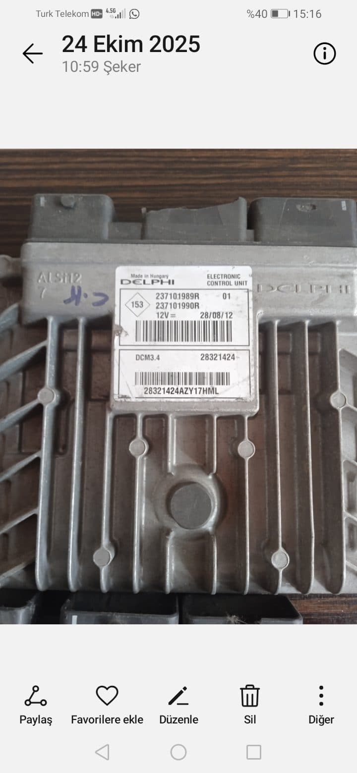 237101989R 237101990R DCM 3.4 RENAULT MOTOR BEYNİ - 237101989R 237101990R DCM 3.4 - Görsel 1