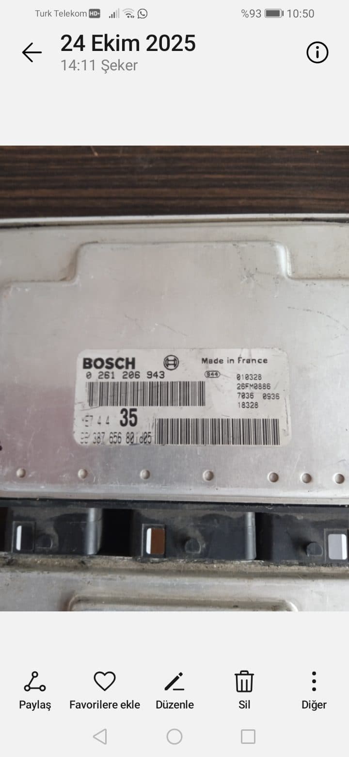 0261206943 ME7 4.4 peugeot motor beyni - 0261206246 Me7.4.4 - Görsel 1